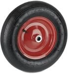 Relaxdays Schubkarrenrad 4.80 4.00-8 Gummi Stahl Schwarz Rot Luftbereift Kugellager