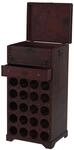 MCW Weinregal Rhone 20 Flaschen Schublade Braun