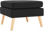 vidaXL Fu&szlig;hocker Schwarz Stoff 288742