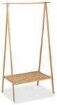 Relaxdays Kleiderst&auml;nder Bambus Natur Klappbar mit Ablage 170 cm x 100 cm x...