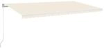 vidaXL Markise Manuell Einziehbar mit LED 600x300 cm Creme 3068962