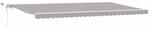 vidaXL Einziehbare Markise Hellgrau 600 x 300 cm Polyester und Metall 3331656