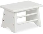 Relaxdays Fu&szlig;bank Bambus Wei&szlig; 20 cm x 33 cm x 21,5 cm 1,9 kg
