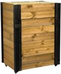 Dobar Rollbarer Gartenschrank mit Pflanzkasten Braun/Schwarz FSC&reg;