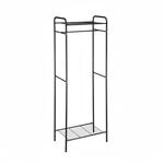 Relaxdays Kleiderst&auml;nder mit Ablage Metall Schwarz 166 cm x 60,5 cm x 38 cm