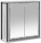 vidaXL Bad-Wandschrank mit Spiegel Grau Sonoma 60x21x60 cm 861900