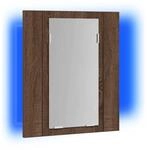 vidaXL LED-Spiegelschrank Braun Eichen-Optik 40x12x45 cm Holzwerkstoff 822835
