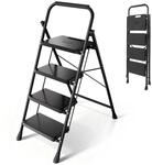 Sekey Klapptritt 4 Stufen Faltbar 36 cm Trittstufen Anti Rutsch bis 150 kg