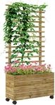 Outsunny Garten-Bett Tannenholz Naturholz 76L x 30B x 155H cm