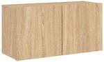 vidaXL TV-Wandschrank Sonoma-Eiche 80x30x41 cm