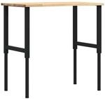 vidaXL Werkbank 100x60x71,5-98 cm Massivholz Eiche 3309695