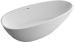 Bernstein Freistehende Badewanne VELA Mineralguss Solid Stone Wei&szlig; Matt 170x86