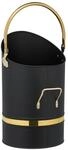 Relaxdays Kohlensch&uuml;tte Eisen Schwarz 12 Liter 40 cm x 23 cm 1,2 kg