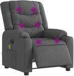 vidaXL Massagesessel Elektrisch Dunkelgrau Stoff 3206571
