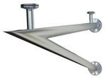 Glaszentrum Hagen TYP-V Glasvordach Edelstahl Halterung Silber