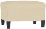 vidaXL Fu&szlig;hocker Creme 60x50x41 cm Stoff 349329