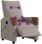 vidaXL Massagesessel Elektrisch Taupe Stoff 3324003