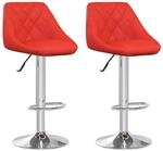 vidaXL Barhocker 2 Stk Rot Kunstleder 335181
