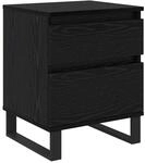vidaXL Nachttisch Schwarz Eichen-Optik 40 x 35 x 50 cm Holzwerkstoff 882667