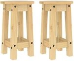vidaXL Barhocker 2 Stk Massivholz Kiefer 4005699