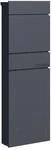 Relaxdays Standbriefkasten Stahl Anthrazit Abschlie&szlig;bar Zeitungsfach 111 cm x...