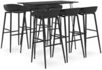 vidaXL 7-tlg. Bar-Set Schwarz Modell 16