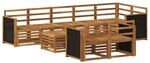 vidaXL Sofagarnituren Massivholz Akazie 3384520