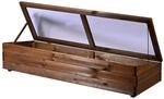 Dobar Fr&uuml;hbeet-Aufsatz f&uuml;r Hochbeet 117 cm x 40 cm x 16 cm Dunkelbraun FSC&reg;