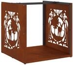 vidaXL Brennholzregal 40x40x40 cm Wetterfester Stahl 864254