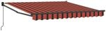 vidaXL Markise Einziehbar Orange und Braun 3,5x2,5 m Stoff & Aluminium 3154467