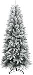 vidaXL K&uuml;nstlicher Weihnachtsbaum mit Schnee 150 LEDs 150 cm 3315764