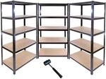Monstershop 3 x Monster Racking T-Rax 90cm Lagerregal Schwarz