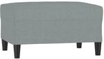 vidaXL Fu&szlig;hocker Hellgrau 70x55x41 cm Stoff 349303
