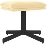 vidaXL Fu&szlig;hocker Cremewei&szlig; 60x60x39 cm Samt