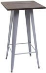 MCW Stehtisch A73 inkl. Holz-Tischplatte Grau
