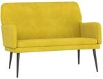 vidaXL Sitzbank Gelb 108x79x79 cm Samt 351420