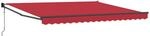 vidaXL Einziehbare Markise Rot 400 x 300 cm Polyester und Aluminium 3330698
