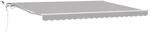 vidaXL Einziehbare Markise Hellgrau 450 x 300 cm Polyester und Metall 3331000
