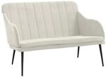 vidaXL Sitzbank Creme 110x76x80 cm Samt 351472