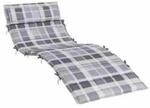 vidaXL Sonnen-Lounger Kissen Plaid Grau 180 x 60 x 4 cm Oxford-Stoff 361866
