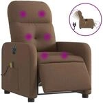 vidaXL Massagesessel Elektrisch Braun Stoff Modell 13