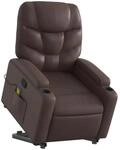 vidaXL Massagesessel mit Aufstehhilfe Braun Kunstleder Modell 5