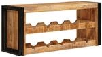 vidaXL Weinregal Braun 100 x 45 x 33 cm Massives Grobes Mangoholz 4104760
