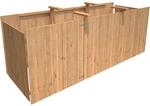 Palmako Anbauschuppen f&uuml;r Carport Karl Braun tauchgrundiert 600 cm x 762 cm