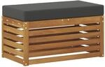 vidaXL Outdoor Hocker Bank Massivholz Akazie Natur 900684
