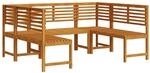 vidaXL 5-tlg Gartenbank-Set Akazienholz 3328690