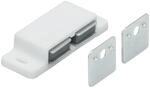 Hettich Magnetschn&auml;pper 2 x 3 kg Platte starr Wei&szlig;
