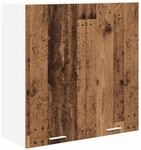 vidaXL H&auml;ngeschrank mit T&uuml;r Riga Altholz 80 x 31 x 80 cm Holzwerkstoff 884288