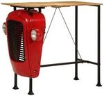 vidaXL Bartisch Traktor Rot und Braun 55x120x107 cm Massivholz Mango 4009368