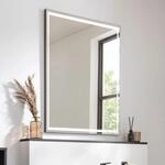 Fackelmann LED-Spiegelelement B.Paris 70,5 cm x 90,5 cm x 2,2 cm Schwarz